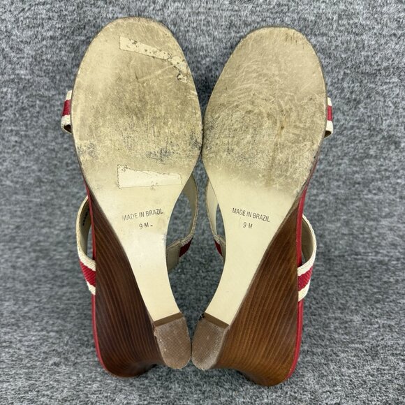 ✅Coldwater Creek Open Toe Wedge Heel Sandals Women’s Size 9M Criss Cross Straps - Picture 2 of 9